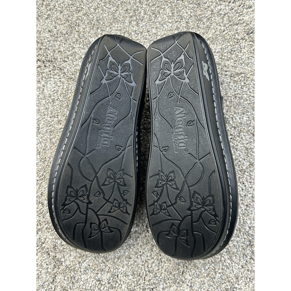 Alegria By PG Lite Women's Size 37 BEL-162 Black Gray Hook & Loop Comfort Shoes - Picture 11 of 11